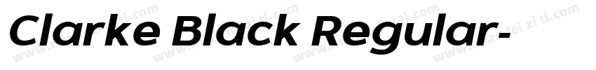 Clarke Black Regular字体转换